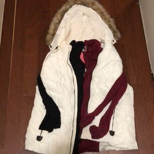 Puffer vest & 2 long sleeve shirts